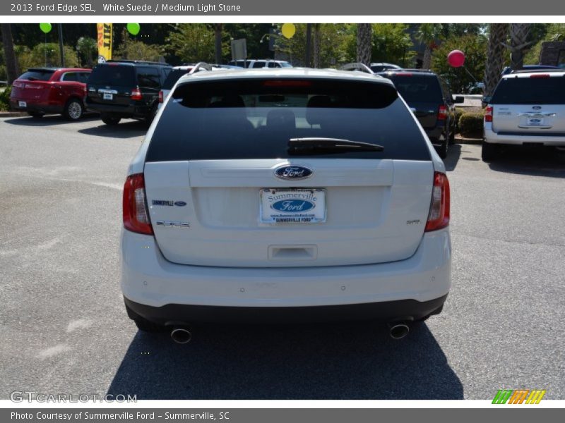 White Suede / Medium Light Stone 2013 Ford Edge SEL