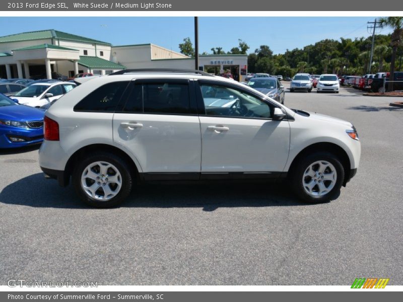 White Suede / Medium Light Stone 2013 Ford Edge SEL