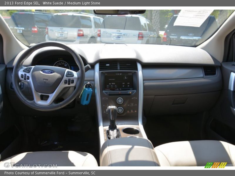 White Suede / Medium Light Stone 2013 Ford Edge SEL