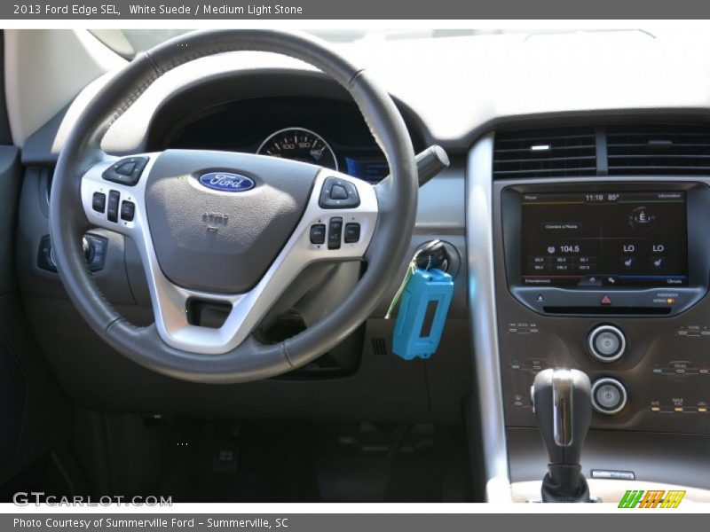 White Suede / Medium Light Stone 2013 Ford Edge SEL