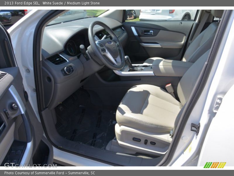White Suede / Medium Light Stone 2013 Ford Edge SEL