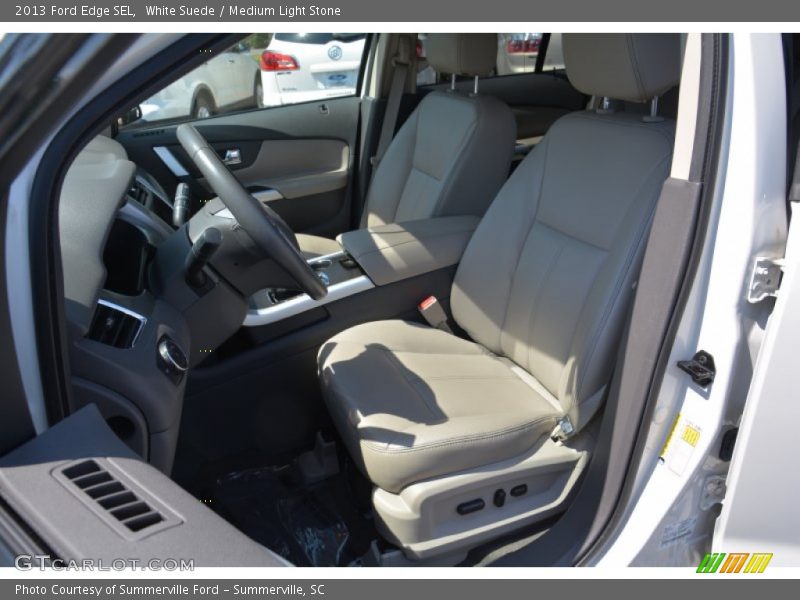 White Suede / Medium Light Stone 2013 Ford Edge SEL