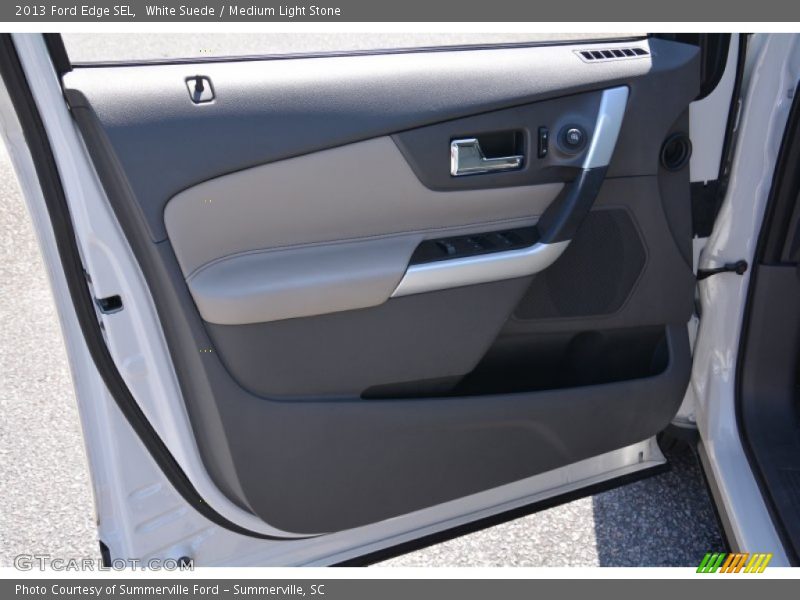White Suede / Medium Light Stone 2013 Ford Edge SEL
