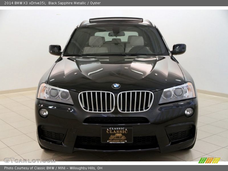 Black Sapphire Metallic / Oyster 2014 BMW X3 xDrive35i