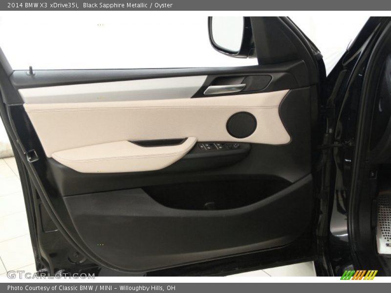 Black Sapphire Metallic / Oyster 2014 BMW X3 xDrive35i