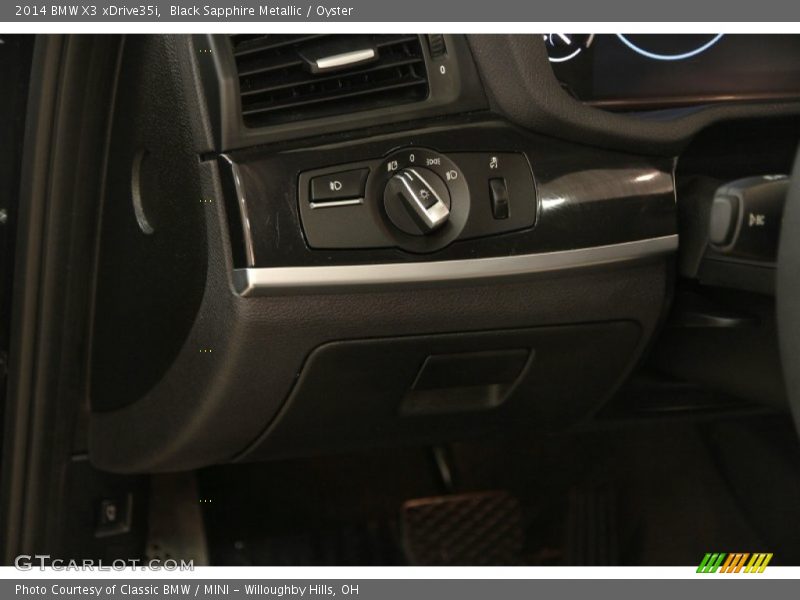 Black Sapphire Metallic / Oyster 2014 BMW X3 xDrive35i