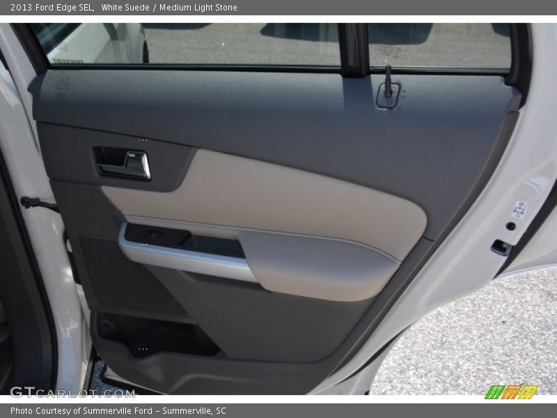 White Suede / Medium Light Stone 2013 Ford Edge SEL
