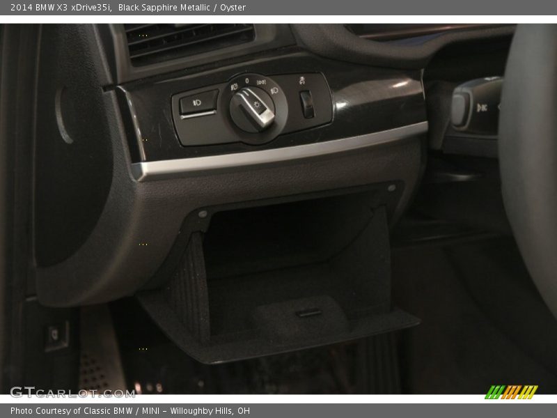 Black Sapphire Metallic / Oyster 2014 BMW X3 xDrive35i
