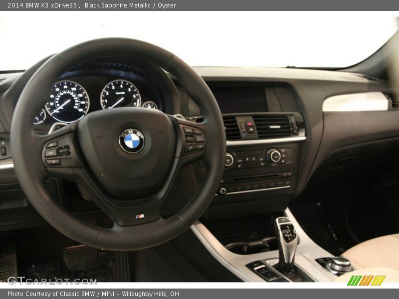 Black Sapphire Metallic / Oyster 2014 BMW X3 xDrive35i