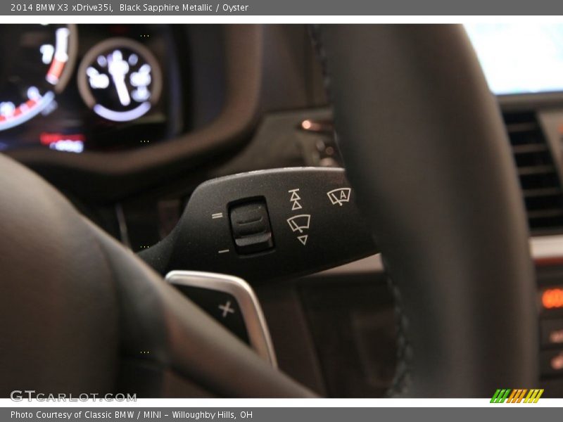 Black Sapphire Metallic / Oyster 2014 BMW X3 xDrive35i