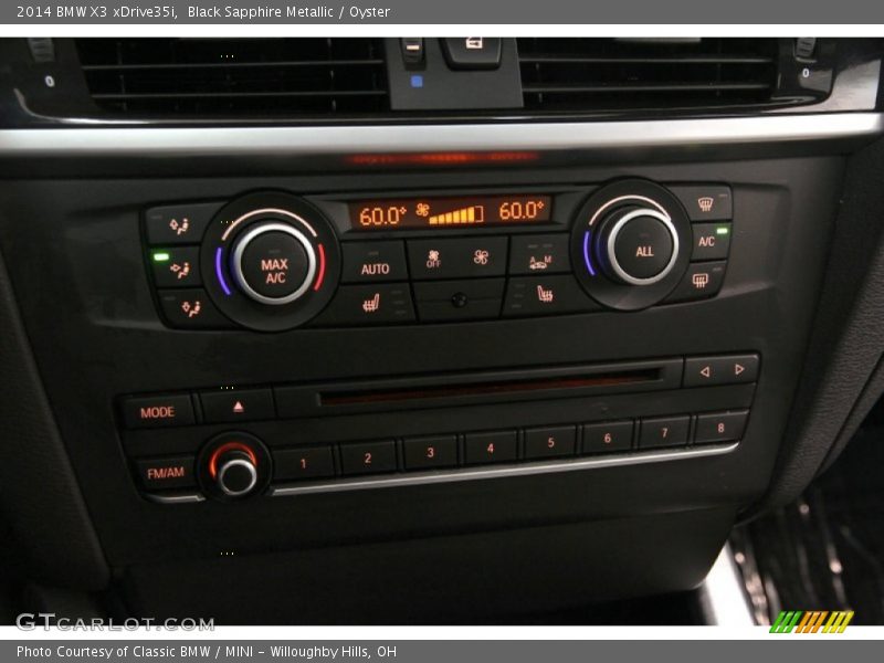 Black Sapphire Metallic / Oyster 2014 BMW X3 xDrive35i