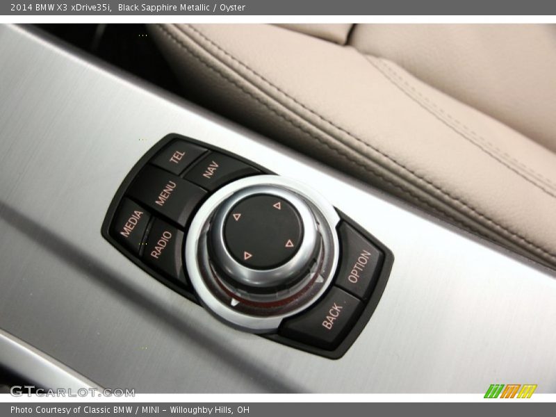 Black Sapphire Metallic / Oyster 2014 BMW X3 xDrive35i