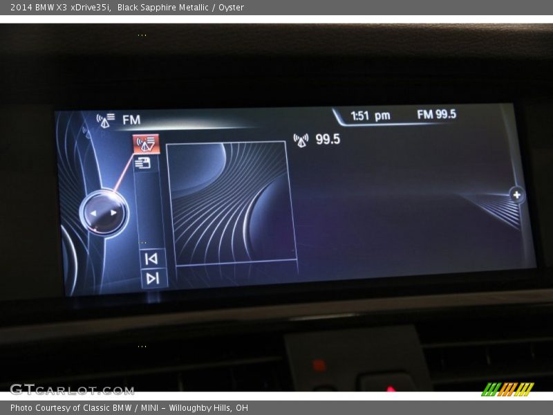 Black Sapphire Metallic / Oyster 2014 BMW X3 xDrive35i
