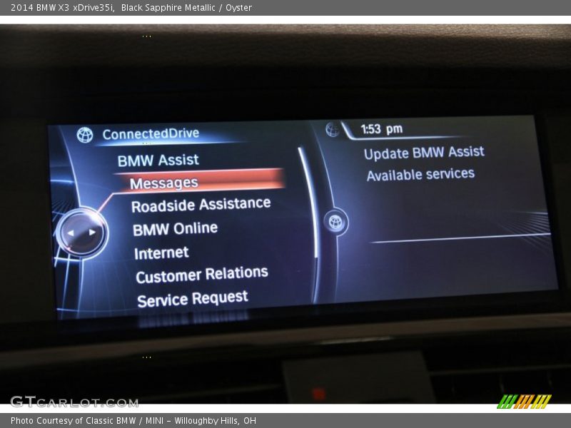 Black Sapphire Metallic / Oyster 2014 BMW X3 xDrive35i