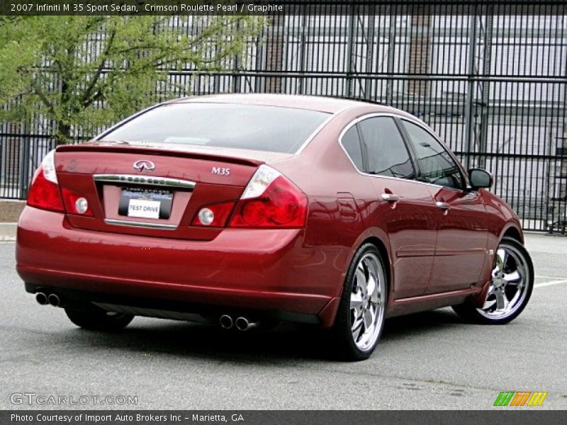 Crimson Roulette Pearl / Graphite 2007 Infiniti M 35 Sport Sedan