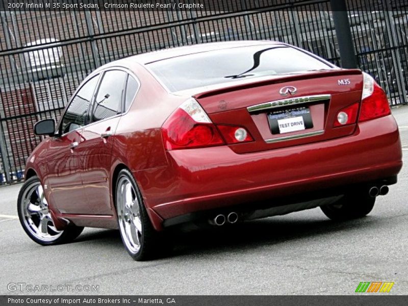 Crimson Roulette Pearl / Graphite 2007 Infiniti M 35 Sport Sedan