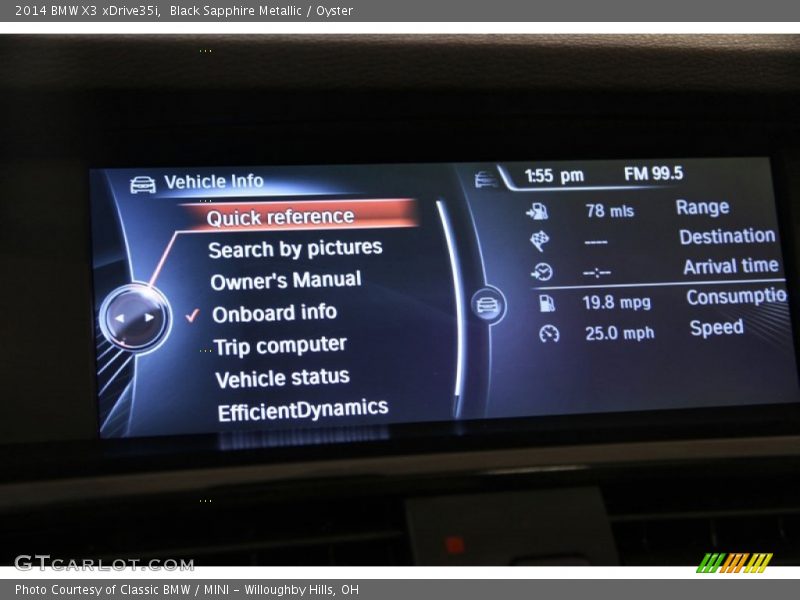 Black Sapphire Metallic / Oyster 2014 BMW X3 xDrive35i