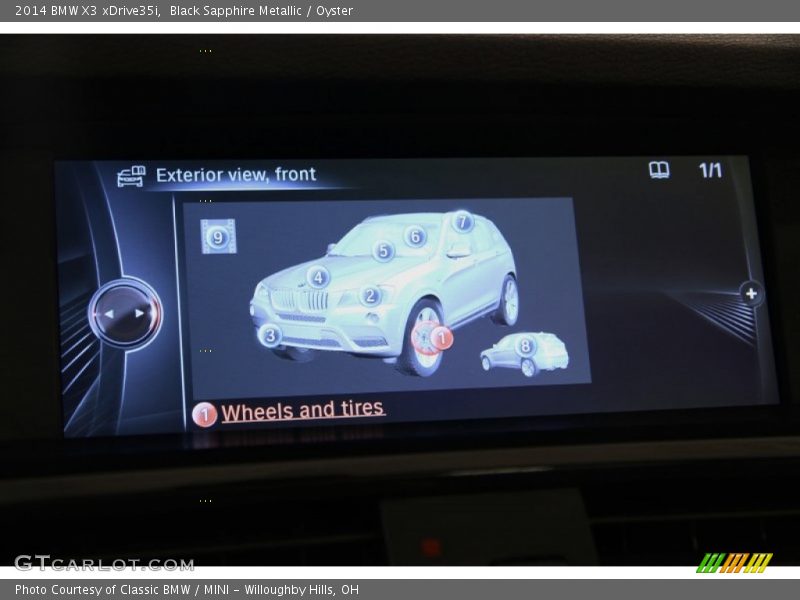 Black Sapphire Metallic / Oyster 2014 BMW X3 xDrive35i