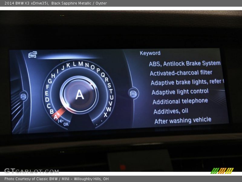 Black Sapphire Metallic / Oyster 2014 BMW X3 xDrive35i