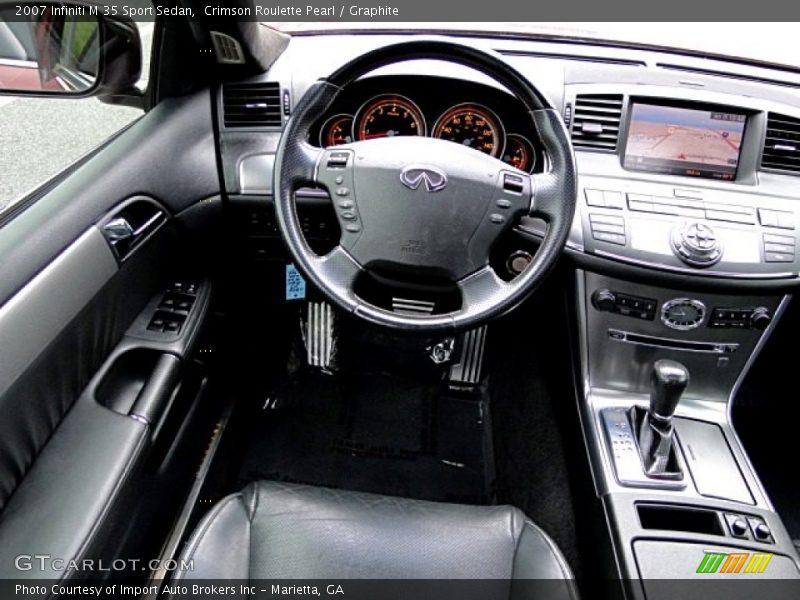 Crimson Roulette Pearl / Graphite 2007 Infiniti M 35 Sport Sedan