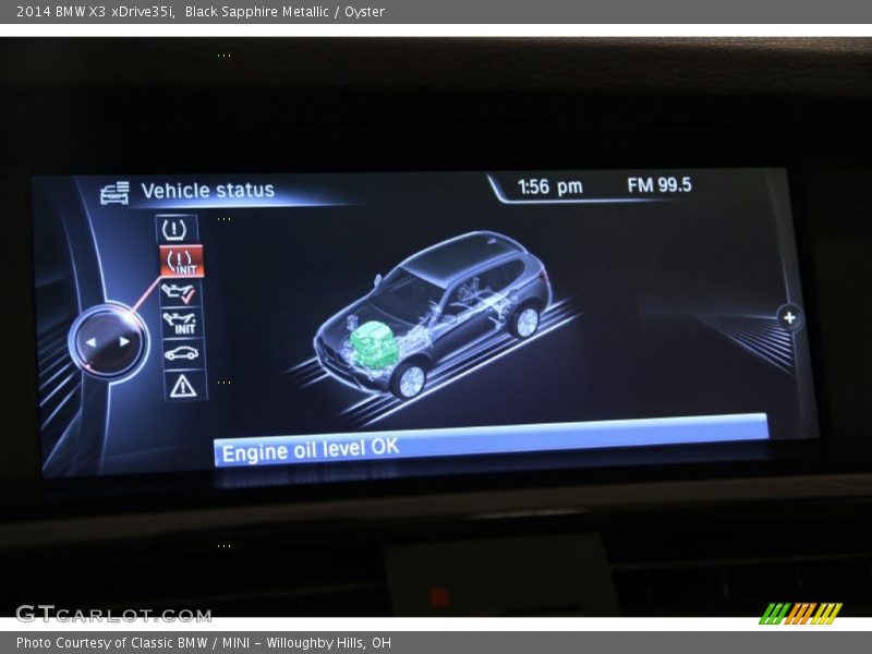 Black Sapphire Metallic / Oyster 2014 BMW X3 xDrive35i