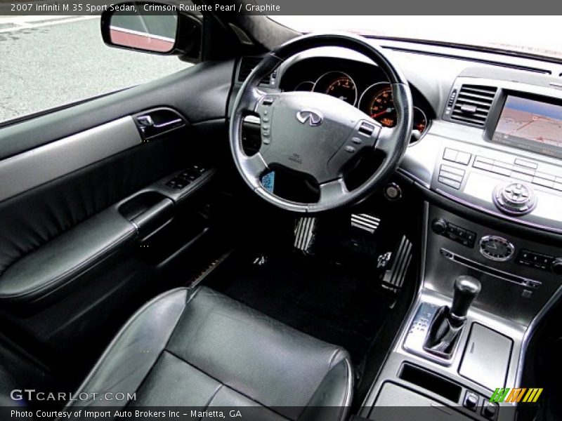 Crimson Roulette Pearl / Graphite 2007 Infiniti M 35 Sport Sedan