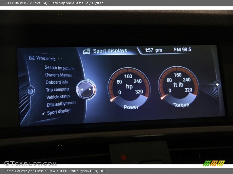 Black Sapphire Metallic / Oyster 2014 BMW X3 xDrive35i