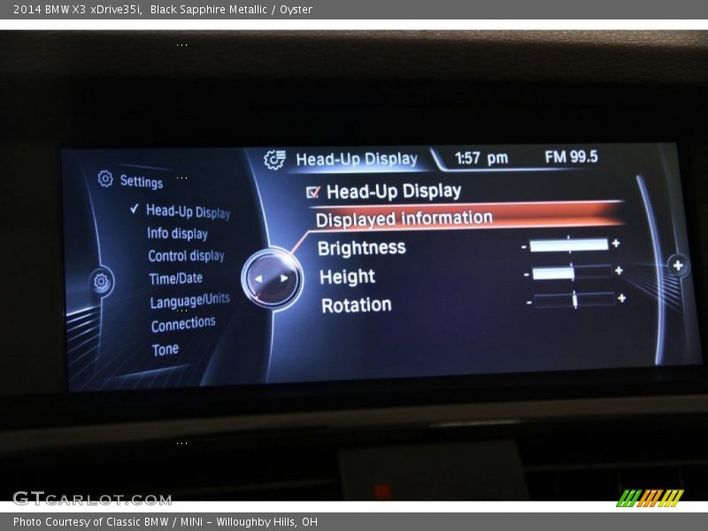 Black Sapphire Metallic / Oyster 2014 BMW X3 xDrive35i