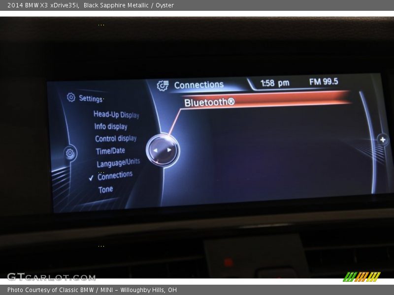 Black Sapphire Metallic / Oyster 2014 BMW X3 xDrive35i