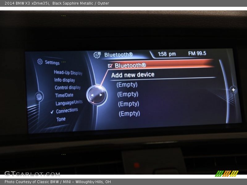 Black Sapphire Metallic / Oyster 2014 BMW X3 xDrive35i