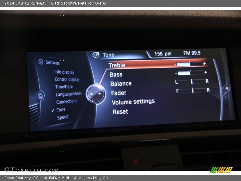 Black Sapphire Metallic / Oyster 2014 BMW X3 xDrive35i