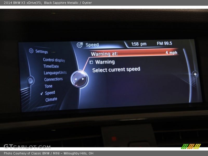 Black Sapphire Metallic / Oyster 2014 BMW X3 xDrive35i