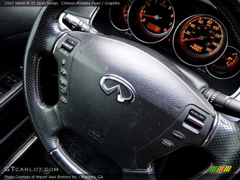 Crimson Roulette Pearl / Graphite 2007 Infiniti M 35 Sport Sedan
