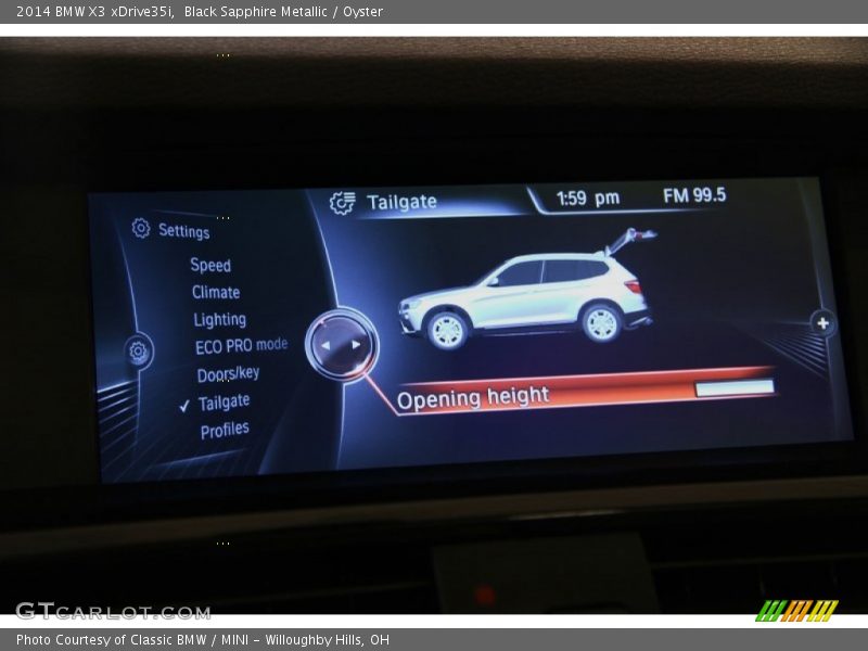 Black Sapphire Metallic / Oyster 2014 BMW X3 xDrive35i