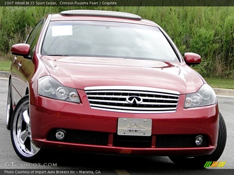 Crimson Roulette Pearl / Graphite 2007 Infiniti M 35 Sport Sedan