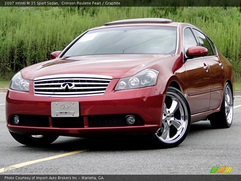 Crimson Roulette Pearl / Graphite 2007 Infiniti M 35 Sport Sedan