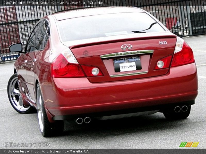Crimson Roulette Pearl / Graphite 2007 Infiniti M 35 Sport Sedan