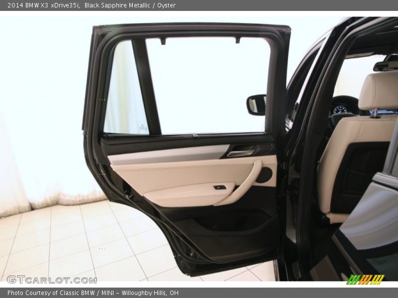 Black Sapphire Metallic / Oyster 2014 BMW X3 xDrive35i