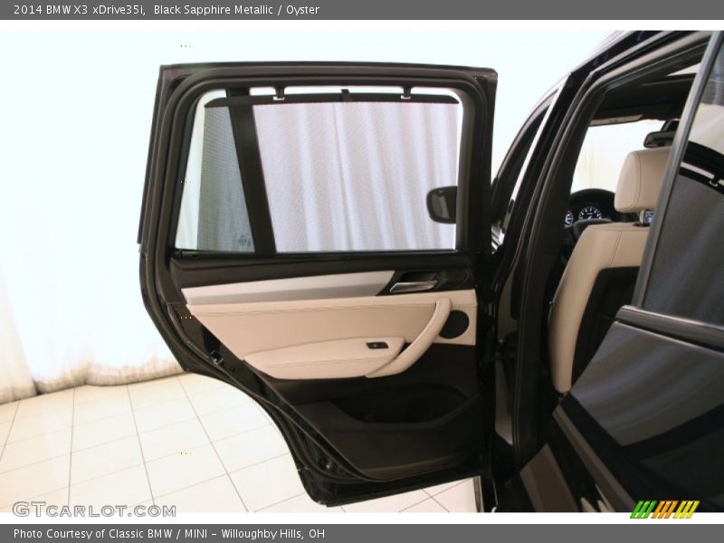 Black Sapphire Metallic / Oyster 2014 BMW X3 xDrive35i