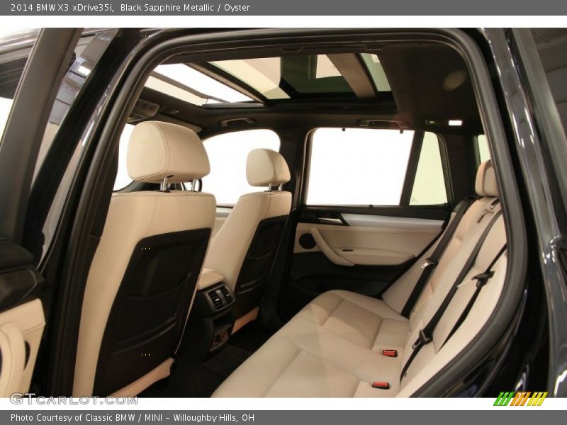 Black Sapphire Metallic / Oyster 2014 BMW X3 xDrive35i