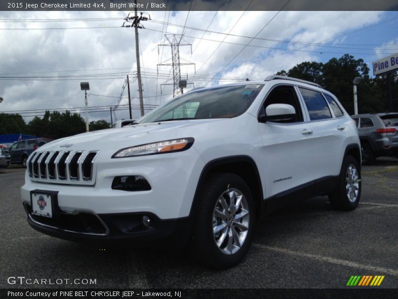 Bright White / Black 2015 Jeep Cherokee Limited 4x4