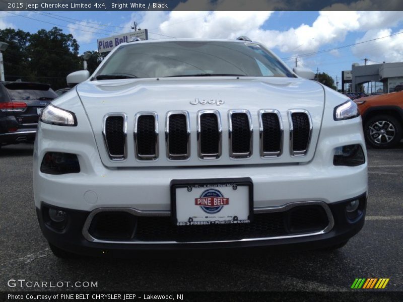 Bright White / Black 2015 Jeep Cherokee Limited 4x4