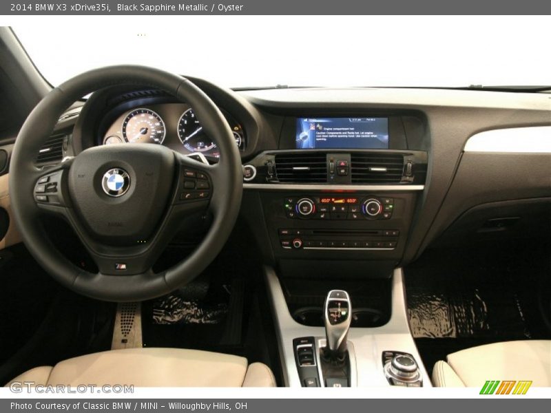 Black Sapphire Metallic / Oyster 2014 BMW X3 xDrive35i
