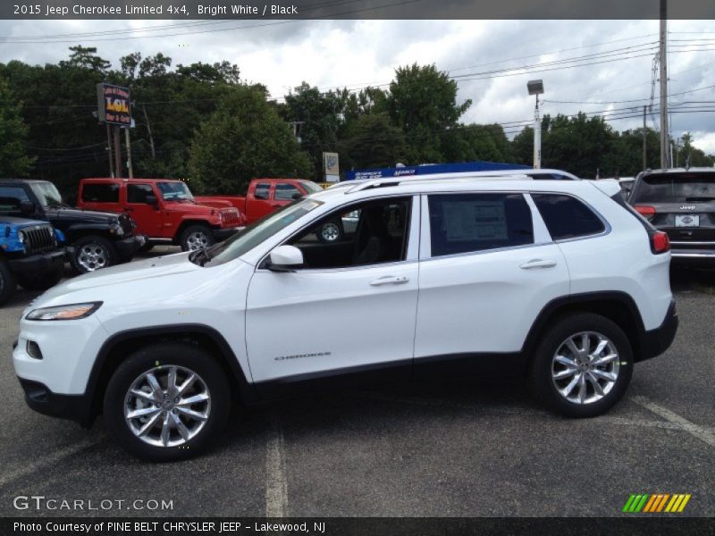 Bright White / Black 2015 Jeep Cherokee Limited 4x4