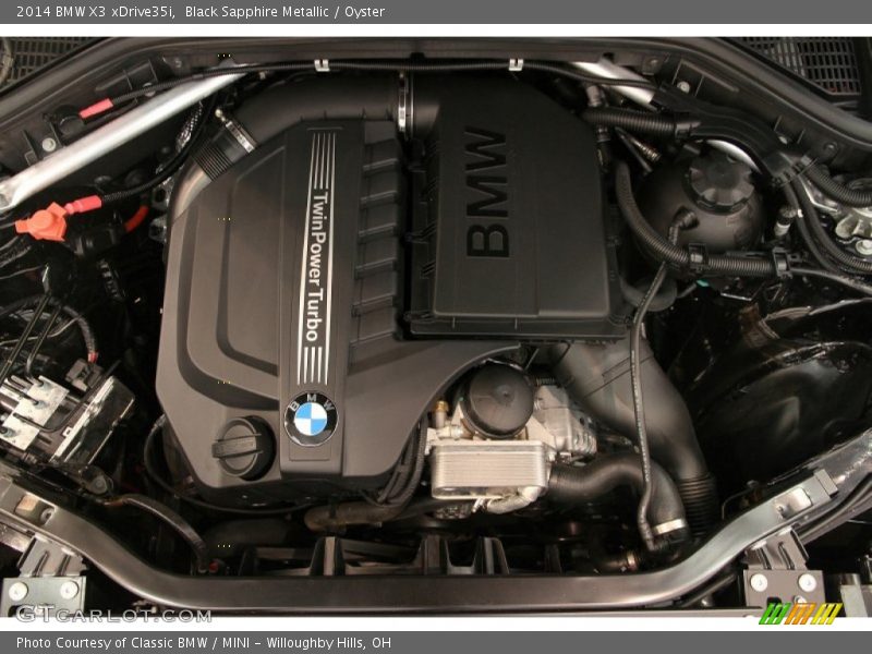 Black Sapphire Metallic / Oyster 2014 BMW X3 xDrive35i