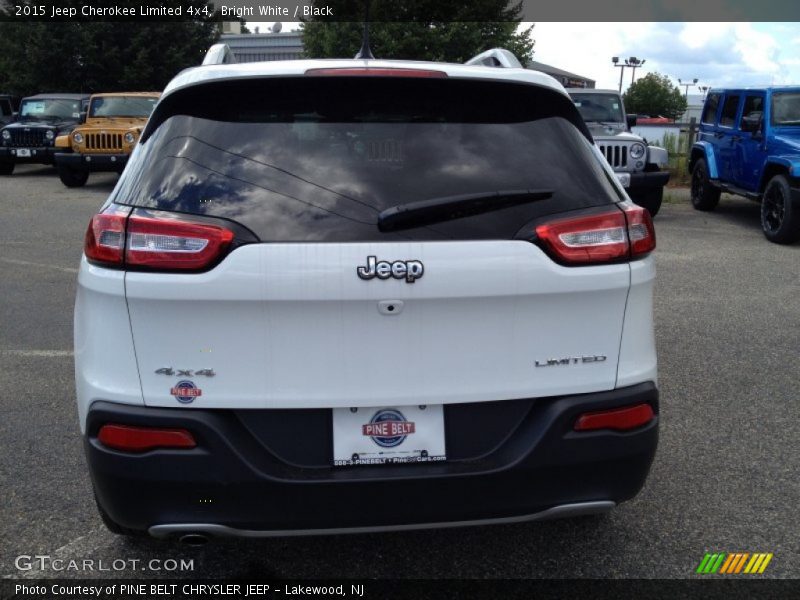 Bright White / Black 2015 Jeep Cherokee Limited 4x4