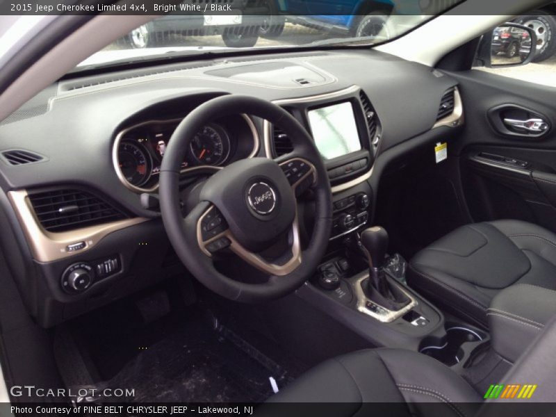Bright White / Black 2015 Jeep Cherokee Limited 4x4