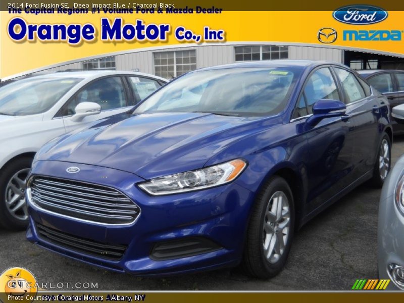 Deep Impact Blue / Charcoal Black 2014 Ford Fusion SE