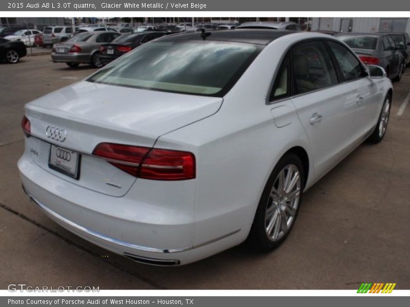 Glacier White Metallic / Velvet Beige 2015 Audi A8 L 3.0T quattro