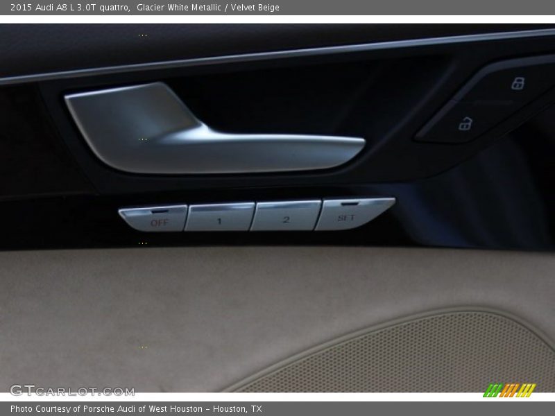 Glacier White Metallic / Velvet Beige 2015 Audi A8 L 3.0T quattro